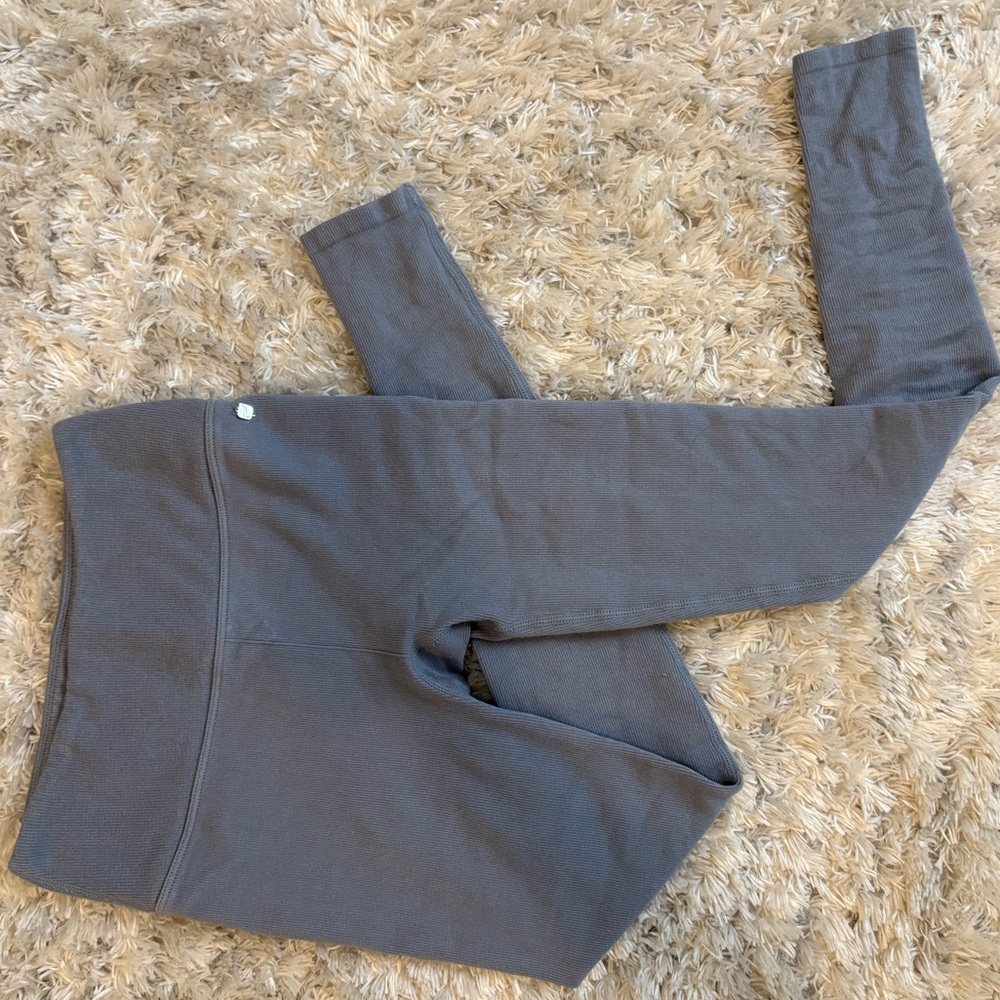 Fabletics Dusty Blue High-Waisted Leggings